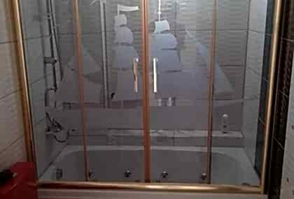 Yelkenli Desenli Duşakabin